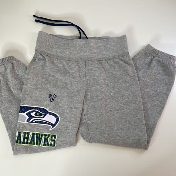 NFL Team Apparel Seattle Seahawks sweatpants.  Size girls 6/7. - Picture 1 of 6